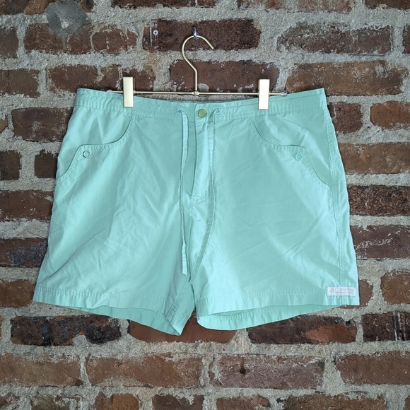 Columbia Medium‎ Sea Green Quick Dry Athletic Hiking Swim Shorts - Picture 1 of 7